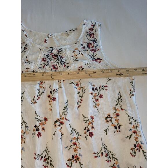 Mason & Belle Tank Womens Large White Lace Bohemian Cottagecore Sleeveless Flowy - Picture 4 of 8